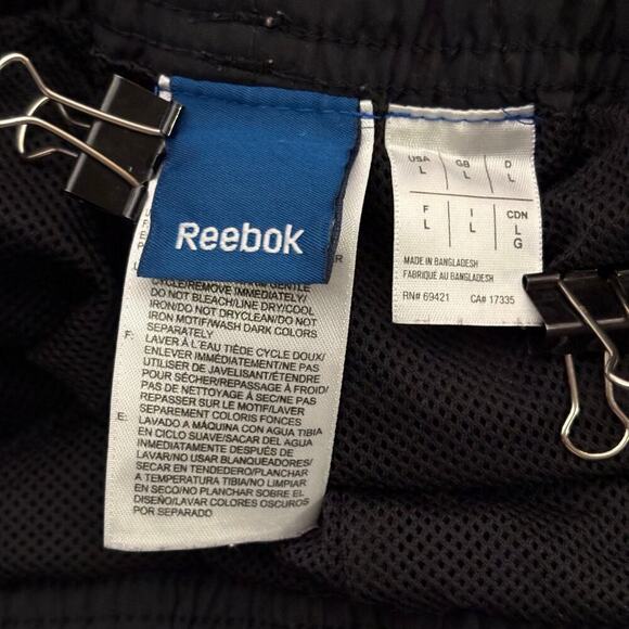 Reebok Trak Pants Woman's Large Black Purple Lined Athletic Workout Running - Picture 9 of 14